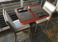 Metal Wood-Grain Chair